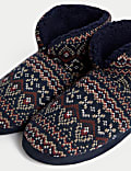 Fair Isle Slipper Boots with Freshfeet™