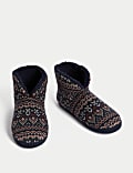 Fair Isle Slipper Boots with Freshfeet™