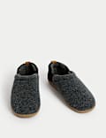 Fleece Lined Felt Slippers with Freshfeet™