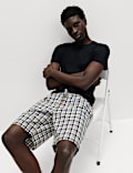 2 Pack Pure Cotton Checked Pyjama Shorts