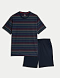 Puur katoenen, gestreepte pyjamaset