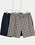 Set van 2 zuiver katoenen pyjamabroeken met print