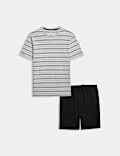 Ensemble pyjama pur coton à rayures