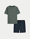Ensemble pyjama 100 % coton à imprimé géométrique