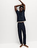 2pk Pure Cotton Pyjama Bottoms