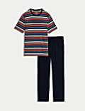 Pure Cotton Ombre Stripe Pyjama Set