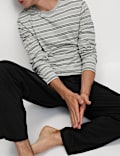Ensemble pyjama pur coton à rayures