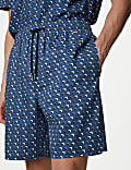 Cotton Rich Geometric Pyjama Shorts
