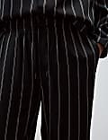 Gestreepte pyjamabroek van lyocell