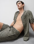 Cotton Rich Printed Pyjama Shorts