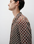 Cotton Rich Geometric Print Pyjama Top