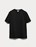 T-shirt en coton Supima® extensible jacquard