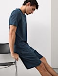 Pantalón corto de pijama de jacquard de algodón Supima®