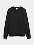 Loungewear-Sweatshirt mit Stretch und hohem Baumwollanteil