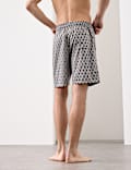 Cotton Rich Printed Pyjama Shorts