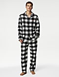 Men's Mono Check Family Christmas Pyjama Set