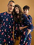 Pyjama homme Family Christmas à motif Père Noël disco