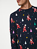 Pyjama homme Family Christmas à motif Père Noël disco