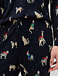 Schlafanzugset für Herren im Familienlook mit Tiermuster zu Weihnachten