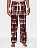 Pure Cotton Checked Pyjama Bottoms