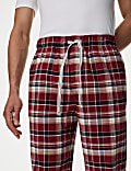 Pure Cotton Checked Pyjama Bottoms