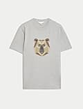 Pure Cotton Bear Graphic T-shirt