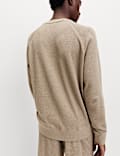 Pure Cotton Waffle Loungewear Sweatshirt
