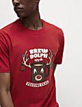 Pure Cotton Brewdolph Graphic Pyjama Top