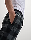 Cosy Checked Jogger Bottoms 