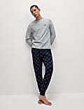 Pure Cotton Ski Print Pyjama Set