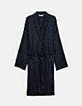 Pure Cotton Polka Dot Dressing Gown