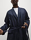 Pure Cotton Polka Dot Dressing Gown
