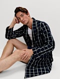 Pure Cotton Checked Dressing Gown