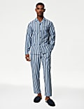 Ensemble pyjama 100 % coton à rayures
