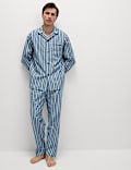 Pure Cotton Striped Pyjama Set