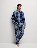 Pyjamaset van puur katoen met ruitmotief