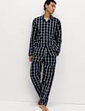 Pure Cotton Checked Pyjama Set