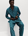 Pure Cotton Geometric Print Pyjama Set
