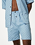 Pyjama van puur katoen met stippenpatroon
