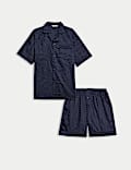 Pure Cotton Polka Dot Shortie Pyjama Set