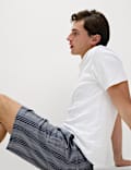 Pure Cotton Striped Loungewear Shorts