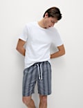 Pure Cotton Striped Loungewear Shorts