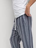 Pure Cotton Striped Loungewear Bottoms