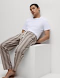Pure Cotton Striped Loungewear Bottoms