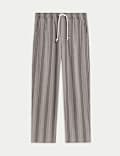 Pure Cotton Striped Loungewear Bottoms