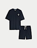 Zuiver katoenen pyjama met Dad Dancing-print