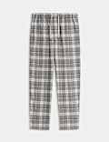 Pure Cotton Checked Loungewear Bottoms