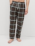 Pure Cotton Checked Pyjama Bottoms