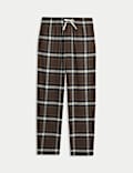 Pure Cotton Checked Pyjama Bottoms