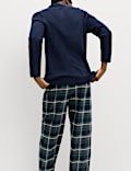 Pure Cotton Checked Loungewear Bottoms